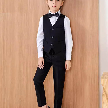 Flower Boys Suit For Wedding Teenager Kids Formal Ceremony Tuxedo Dress Children Photograph Blazer Party Performance Costume