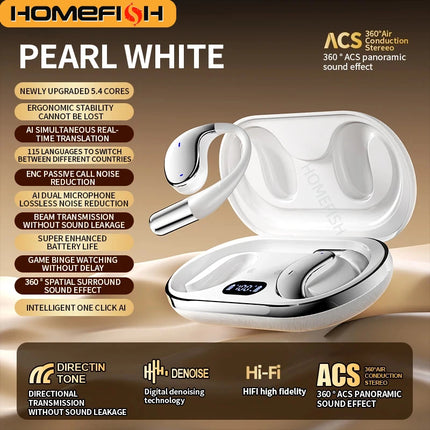 AI Translation Earbuds Bluetooth 5.4 Noise Cancelling 144 Languages Real Time Instant Translator 3-in-1 Smart Headset
