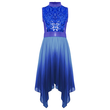 Girls Wordhip Liturgical Costume Lyrical Dance Dress Kids Celebration of Spirit Church Dress Dancewear Stage Performance Costume
