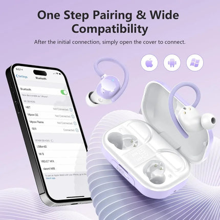 Wireless Earbuds: Long Playtime, Deep Bass, Waterproof Sport Headphones for Extended Workouts on iOS and Android
