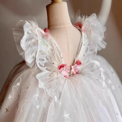 Wed Dress 2025 Newborn Baby Christening Dresses First Birthday Party Outfit Kids Gown Children Vestido First Month Celebration