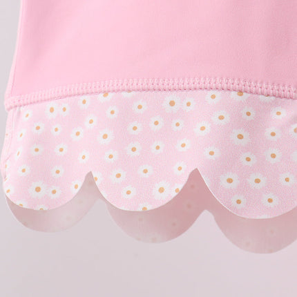 Pink scalloped active skorts set