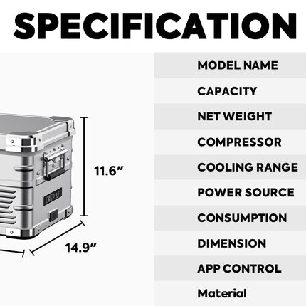 APL20 Light Duty Aluminum Freezer Single Zone | ICECO | 20 LT