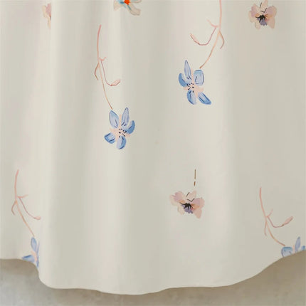Flower Girl Princess Print Sling Ball Gown White Wedding Childrens Fluffy Mesh Dress Birthday Party Piano Performance Costume