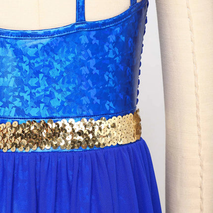 Kids Girls Church Modern Dance Clothing Princess Pageant Party Performance Dress Child Jazz Dance Bodysuit Dress Jazz Dancewear
