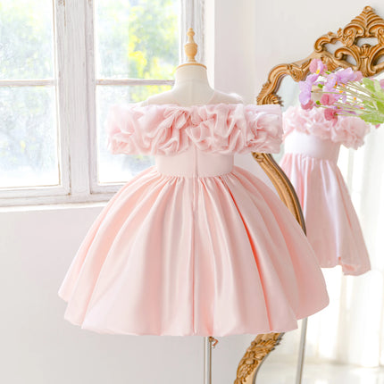 Summer Flower Party Girls Dress Elegant Wedding Bridesmaids Princess Prom Dresses Girl Gala Birthday Baptism Evening Kids Clothe