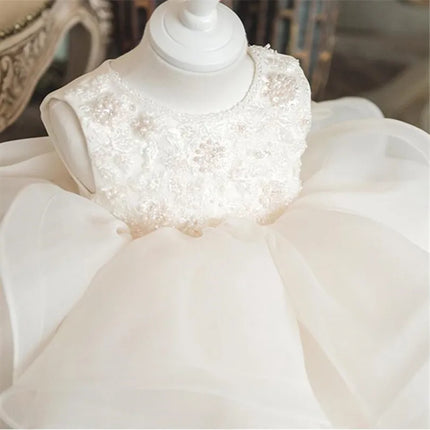 Girls Dress For Party And Wedding Tutu Princess 1st Birthday Dress Flower Toddler Bridesmaid Girls Ball Gown Baby Baptism Dress