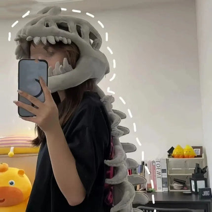 Child Dinosaur Bone Clothes Hats Cosplay Costume 3D Dinosaur Skeleton Funny Novelty Dinosaur Skeleton Cos Props Party