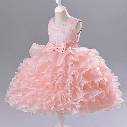 Flower Girl Dress For Wedding Baby Girl 2-8 Years Birthday Outfits Children's Girls First Communion Dresses Girl Kids Party Wear