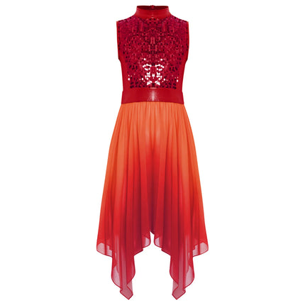 Girls Wordhip Liturgical Costume Lyrical Dance Dress Kids Celebration of Spirit Church Dress Dancewear Stage Performance Costume