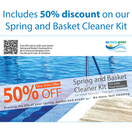 CopperFlo Solar Pool Ionizer (Up to 45K Gallons) | Inground & Above Ground Pools | Lifetime Replacement Program