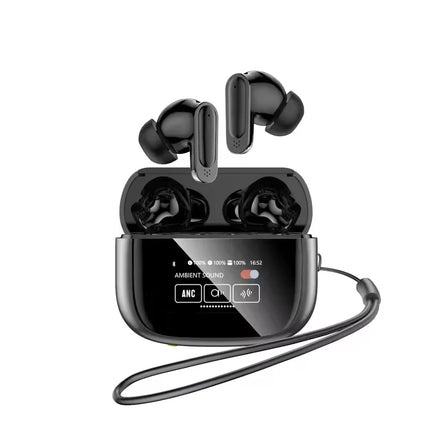 Lenovo V11 TWS Wireless Earphones Touch Screen Digital Display Bluetooth Headset In Ear ANC Noise Reduction Headphone With Mic