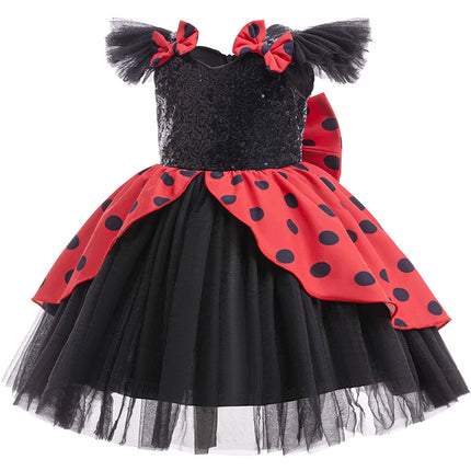 1-6-year-old baby's first birthday party fluffy mesh Tutu Dress New Flower Girl irregular skirt dress wedding party dinner dress