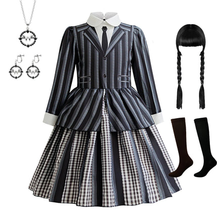 Girls Halloween Cosplay Gothic Dress Wed Role Playing Kids Carnival Party Costume Toddler Family Outfit