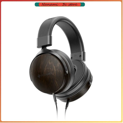 FiiO Snowsky Nature Over-Ear Headphones 50mm Dynamic Driver, Carbon Black Diaphragm 3.5mm HIFI Wired Headphones Gifts