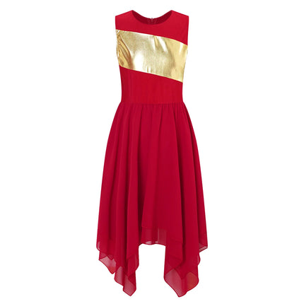 Girls Wordhip Liturgical Costume Lyrical Dance Dress Kids Celebration of Spirit Church Dress Dancewear Stage Performance Costume