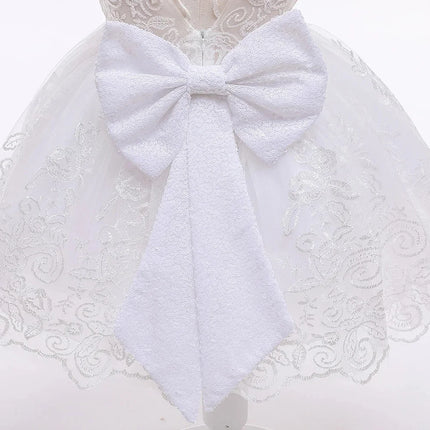 Baby Girls Princess Dress Baby Baptism Dress Toddler Easter Costume Children Evening Party Gown 2025 New Girl White Dress