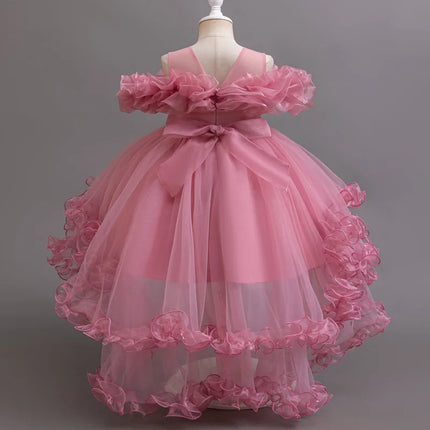Girl Flower Princess Sequins Baby Wedding Christmas Party Tail Dress Birthday Party Wedding Flower Girl Sweet and Cute Dress