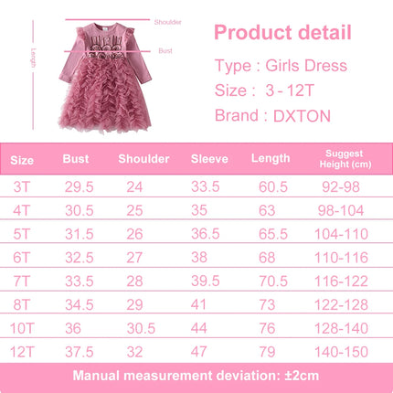 DXTON Sequined Princess Girls Tutu Dresses Irregular Mesh Luxury Children Dress Wedding Birthday Party Elegant New Kids Costumes