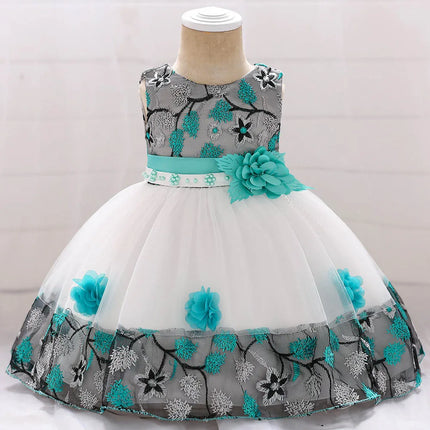 Infant Baby Girl Dress Tulle Baptism Dresses for Girls 1st Year Birthday Beading Lace Appliqued Party Wedding Prom Kids Clothes