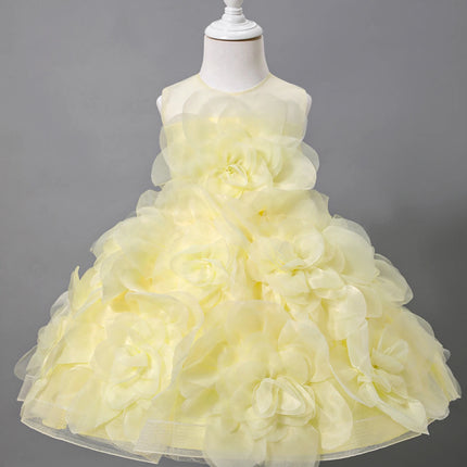 Girls Princess Dress Luxury Elegant Lilac Sleeveless Party Evening Dresses Kids Wedding Birthday Ball Gown For Girl Children