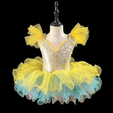 Summer Ballet Skirt Girl Dress Kids Outfit Vestidos Tutu Girls Dresses Dance Costume Baby Clothing Ballerine Children's Day