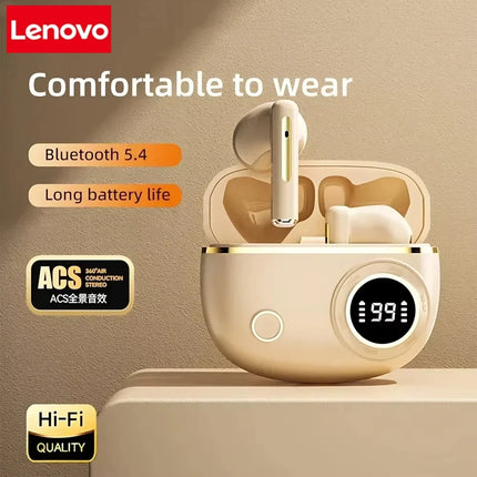 Lenovo TWS Wireless Bluetooth Headset LED Dislpaly Waterproof Noise Reduction Earphone Sports Stereo Noise Canceling Headphone