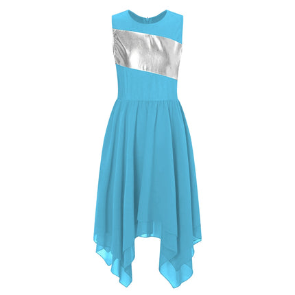 Girls Wordhip Liturgical Costume Lyrical Dance Dress Kids Celebration of Spirit Church Dress Dancewear Stage Performance Costume