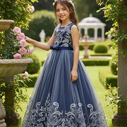2026 Flower Girl Dresses For Weddings Lace Luxury Vestidos Princess Birthday Party Bridesmaid Dress For Kid 5-12 Years BIBIHOU