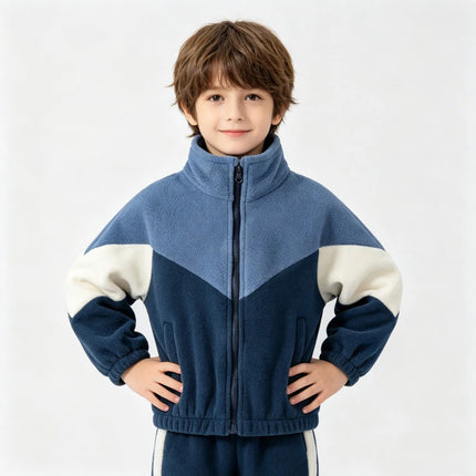 Baby Toddler Boys Jackets and Coats Kids 1 to 2 3 4 5 6 7 Years Blue Korean Winter Polar Fleece Warm Outerwear Children Clothing