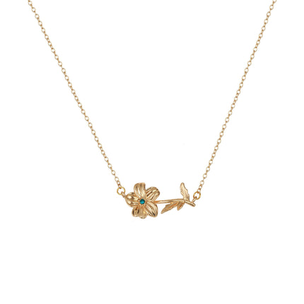 December Birth Flower 3D Pendant Necklace