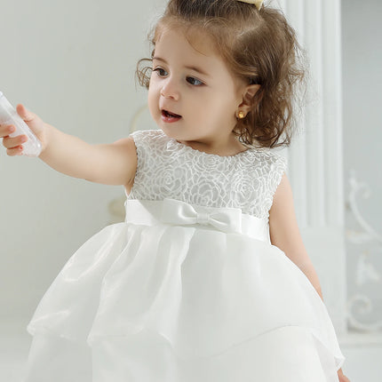 Baby Girls Dress Christening Baptism Party Formal Baby Dress Customer Design Communion Dress Gray Lace Weeding Party