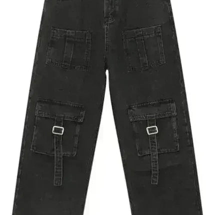 Mid Rise Men's Jeans with Cargo Pockets