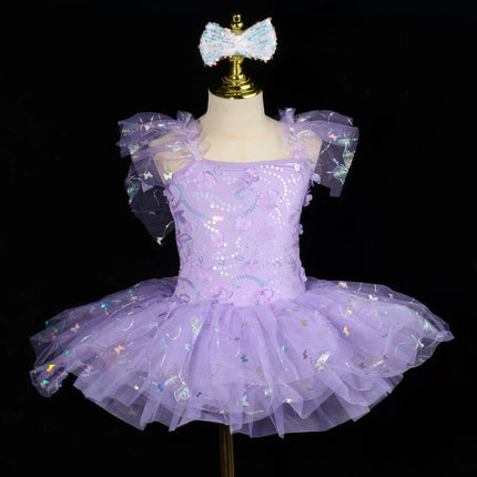 Summer Ballet Skirt Girl Dress Kids Outfit Vestidos Tutu Girls Dresses Dance Costume Baby Clothing Ballerine Children's Day
