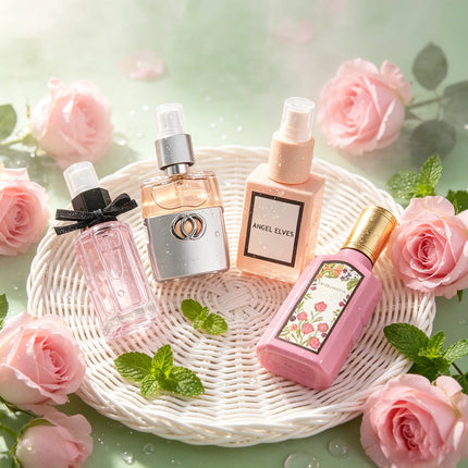 4Pcs Women Perfume Gift Set Long Lasting Floral Fruity Scent Eau de Toilette Elegant Ladies Fragrance Kit Valentine Birthday Present for Her