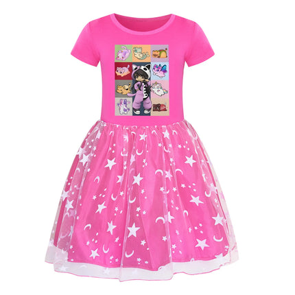 APHMAU  Baby Girls Lace Princess Dress Design Summer Wedding Party Outfit with Bag Toddler Formal Dress for Girls