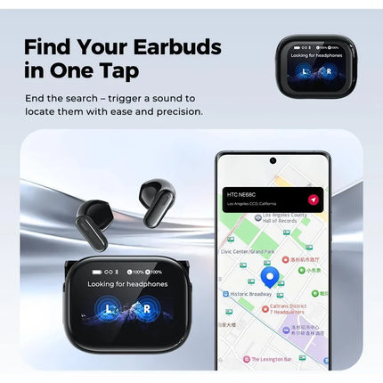 Real-Time Language Translator Headphones with Touch Screen, Supports 135 Languages, Bluetooth Enabled
