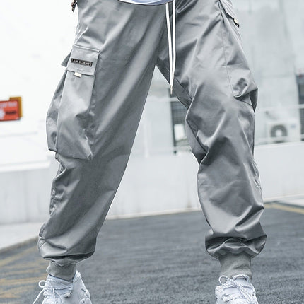 Men’s Multi‑Pocket Drawstring Cargo Pants