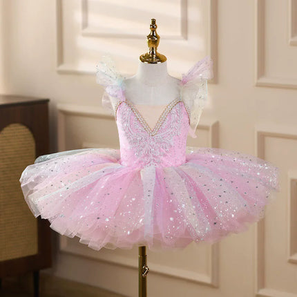 Summer Ballet Skirt Girl Dress Kids Outfit Vestidos Tutu Girls Dresses Dance Costume Baby Clothing Ballerine Children's Day