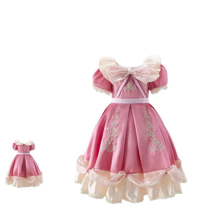 Handmade New Girls Cinderella Princess Wedding Party Dress Summer Girls Birthday Cos Lolita Dress Kids Boutique Birthday Costume