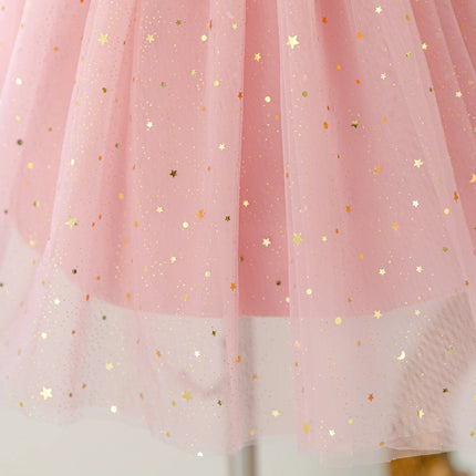 Elegant Sequins Bridesmaids Girls Party Dress Formal Tulle Wedding Princess Prom Dresses for Girl Birthday Evening Kids Clothing