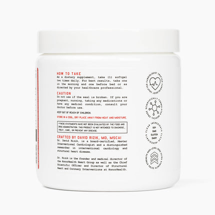 High Level Science Heart + Body + Mind Supplement, Omega-3, CoQ10 & Vitamin E HLS-001