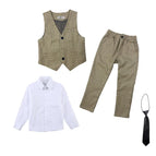 Khaki 3 Pcs Sets / 130(6-7T)