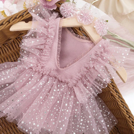 Ylsteed Newborn Photography Outfit Baby Tutu Dress + Headband Set 0-3M Soft Tulle Romper Princess Costume Photo Shoot Clothing