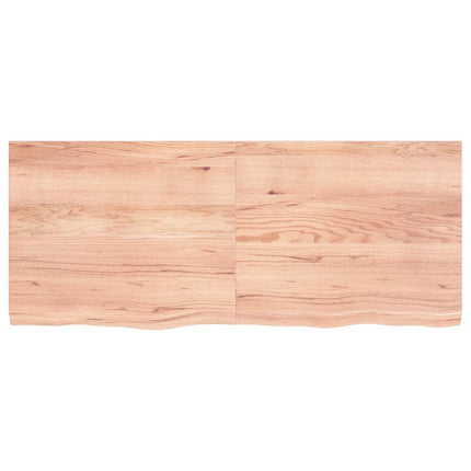 NNEVL Table Top Light Brown 120x50x4 cm Treated Solid Wood Oak