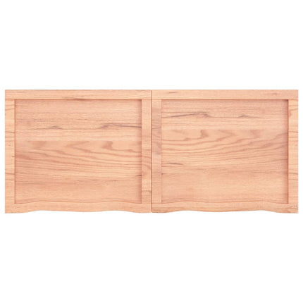NNEVL Table Top Light Brown 120x50x4 cm Treated Solid Wood Oak