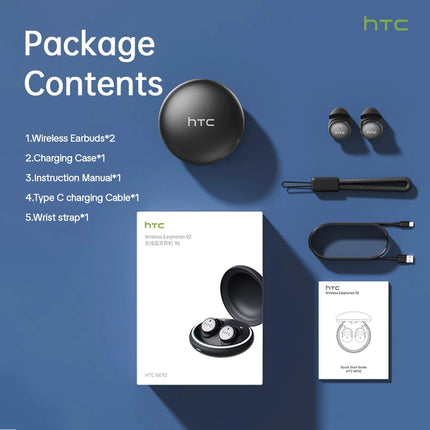HTC NE92 Wireless Bluetooth 6.0 Sleep Earbuds In Ear Headphones Mini Invisible Earbuds 30H Playtime Comfortable Secure Fit Side Sleep Earphones HiFi Stereo Sound Noise Isolation for Sleeping Travel Office Relaxation Compatible with iOS Android