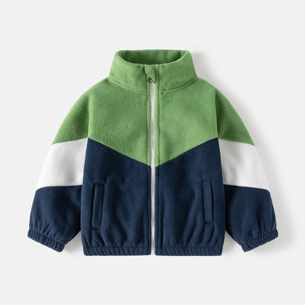 Baby Toddler Boys Jackets and Coats Kids 1 to 2 3 4 5 6 7 Years Blue Korean Winter Polar Fleece Warm Outerwear Children Clothing