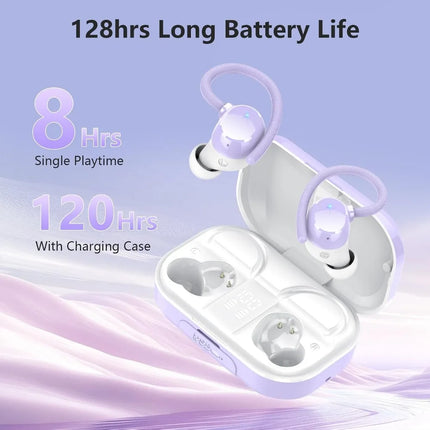Wireless Earbuds: Long Playtime, Deep Bass, Waterproof Sport Headphones for Extended Workouts on iOS and Android