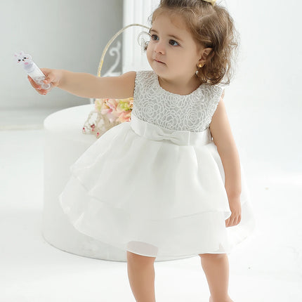 Baby Girls Dress Christening Baptism Party Formal Baby Dress Customer Design Communion Dress Gray Lace Weeding Party